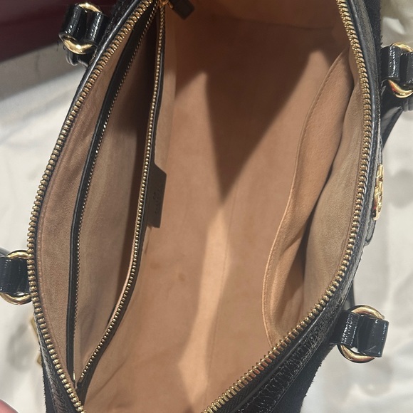 Gucci Black Suede Boston Bag top handle/Crossbody - Picture 12 of 16